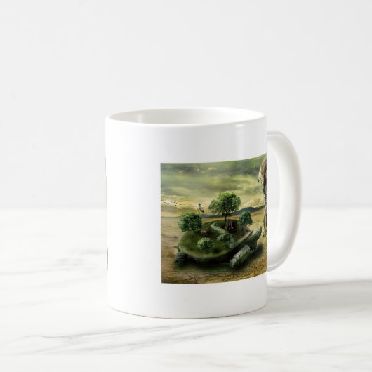 SCHILDKRÖTE UND ELEFANT KAFFEETASSE (VorderseiteRechts)