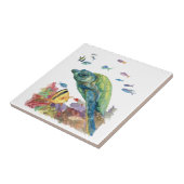 Schildkröte und Fische im Meer Fliese (Seite)