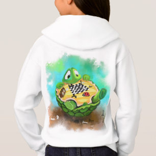 Schildkröte und Ladybug Schach spielen - Zeichnend Hoodie