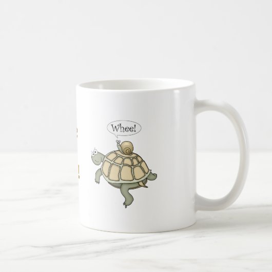 Schildkröte und Schnecke. Whee! Kaffeetasse (Rechts)