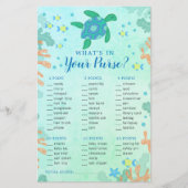 Schildkröte unter dem Baby-Duschspiel (Vorderseite)