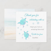 Schildkröte Unter Dem Meer Personalisierte Danke-S Dankeskarte (Vorne/Hinten)