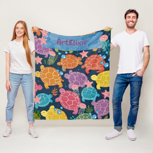 Schildkröte unter Meer Fleecedecke (Beispiel)