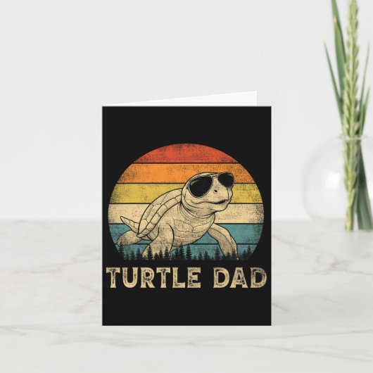 Schildkröte Vater Liebhaber Papa Vatertag Karte (Vorderseite)