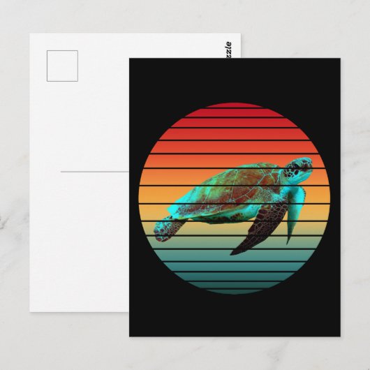 Schildkröte Vintag Postkarte (Vorne/Hinten)