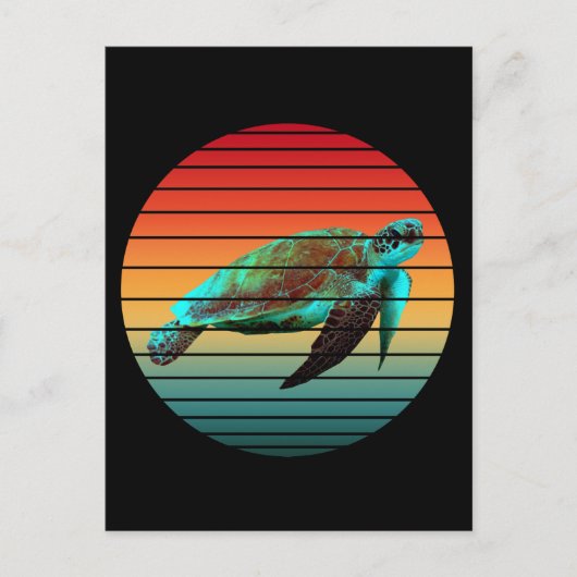 Schildkröte Vintag Postkarte (Vorderseite)