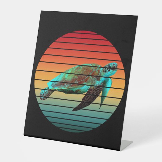 Schildkröte Vintag Sockelschild (Vorderseite)
