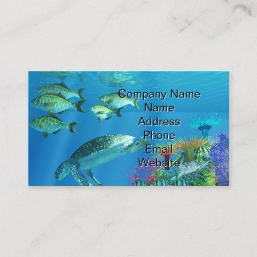 Schildkröte Visitenkarte (Vorderseite)