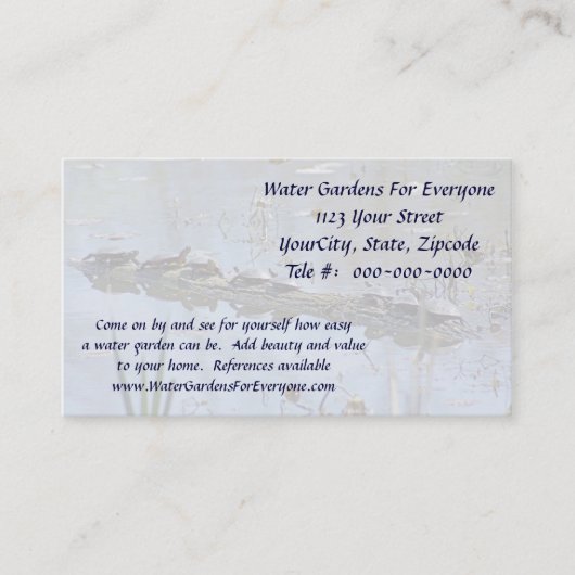 Schildkröte Visitenkarte (Vorderseite)