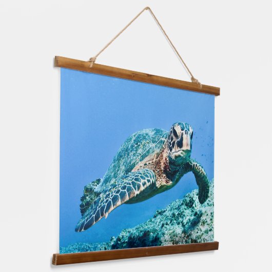 Schildkröte Wandteppich Mit Holzrahmen (Gewinkelt)