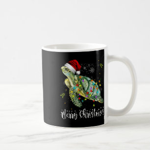 Schildkröte Weihnachtsmannmütze Frohe Weihnachtsbe Kaffeetasse