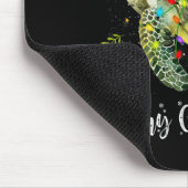 Schildkröte Weihnachtsmannmütze Frohe Weihnachtsbe Mousepad (Ecke)