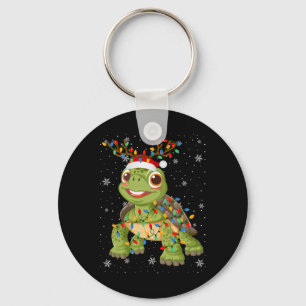 Schildkröte Weihnachtsmannmütze Ugly Christmas Tre Schlüsselanhänger