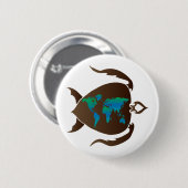 Schildkröte-Welt Button (Vorne & Hinten)