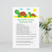 Schildkröte Wie gut kennen Sie das Baby-Duschspiel (Stehend Vorderseite)