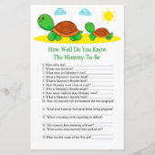 Schildkröte Wie gut kennen Sie das Baby-Duschspiel (Vorderseite)