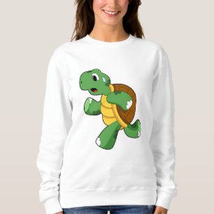 Schildkröte wie Jogger beim Laufen Sweatshirt