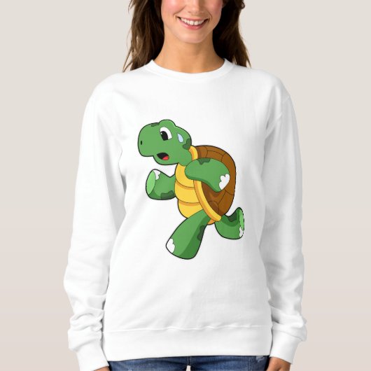 Schildkröte wie Jogger beim Laufen Sweatshirt (Vorderseite)