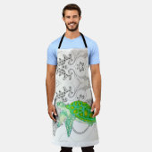 Schildkröte zeichne schürze (Getragen)