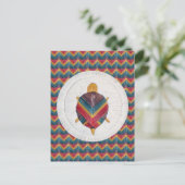 Schildkröte Zickzack Postkarte (Stehend Vorderseite)