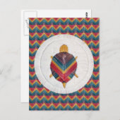 Schildkröte Zickzack Postkarte (Vorne/Hinten)