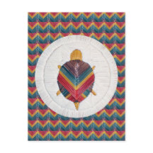 Schildkröte Zickzack Postkarte