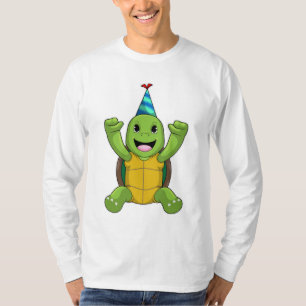 Schildkröte zum Geburtstag mit Party Hut T-Shirt