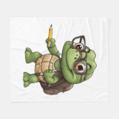 Schildkröte zurück zur Schule Fleecedecke (Vorderseite (Horizontal))