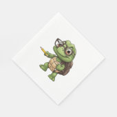 Schildkröte zurück zur Schule Serviette (Ecke)