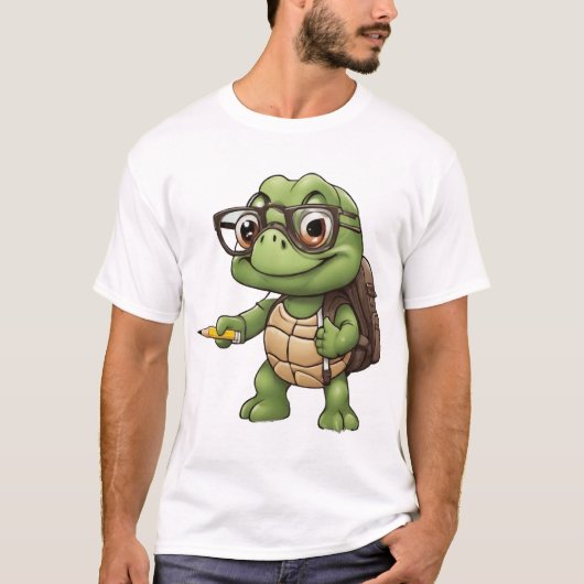 Schildkröte zurück zur Schule T-Shirt (Vorderseite)
