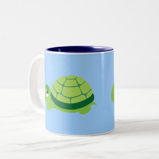 Schildkröte Zweifarbige Tasse (Vorderseite Links)