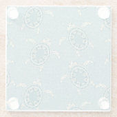 Schildkrötehintergrund Glasuntersetzer (Rückseite)