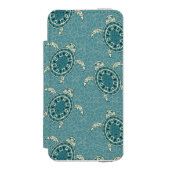 Schildkrötehintergrund Incipio iPhone Geldbeutel-Hülle (Folio Vorderseite)