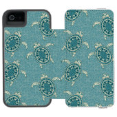 Schildkrötehintergrund Incipio iPhone Geldbeutel-Hülle (Folio Geöffnet)