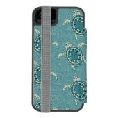 Schildkrötehintergrund Incipio iPhone Geldbeutel-Hülle (Folio Rückseite)