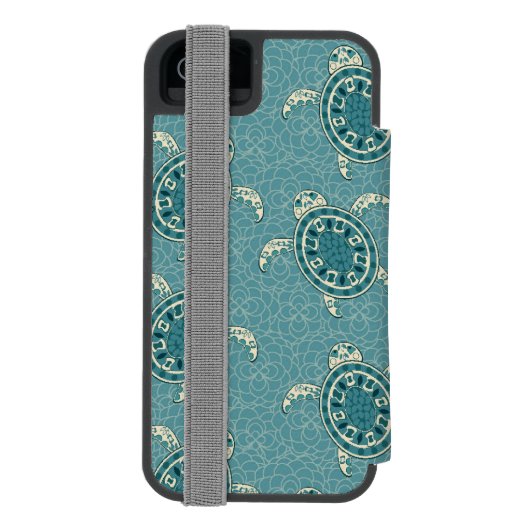 Schildkrötehintergrund Incipio iPhone Geldbeutel-Hülle (Folio Rückseite)