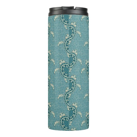 Schildkrötehintergrund Thermosbecher (Rückseite)