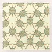 Schildkrötemuster Glasuntersetzer (Vorderseite)