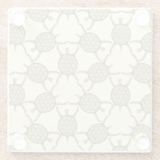 Schildkrötemuster Glasuntersetzer (Rückseite)