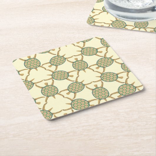 Schildkrötemuster Rechteckiger Pappuntersetzer (angewinkelt)