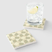 Schildkrötemuster Steinuntersetzer (Seitenansicht)