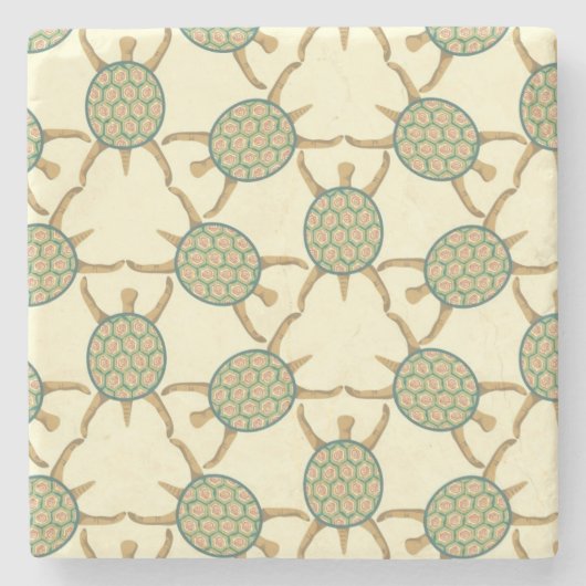 Schildkrötemuster Steinuntersetzer (Vorderseite)