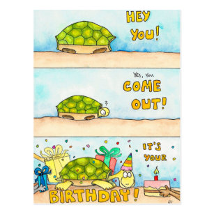 Schildkrote Comic Karten Zazzle De