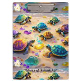 "Schildkröten an der Küste" Klemmbrett (Vorderseite)