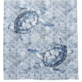 Schildkröten auf Waves Duschvorhang (Vorderseite)