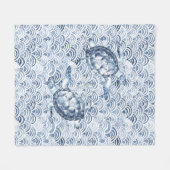 Schildkröten auf Waves Fleecedecke (Vorderseite (Horizontal))