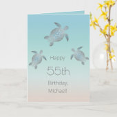 Schildkröten aus dem Silbermeer tragen Namen und G Karte (Gelbe Blume)