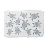 Schildkröten aus Silbermeer weiß Badematte (Vorderseite)