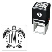 Schildkröten-Bauchansicht 3 Initialen Monogramm #2 Permastempel (Beispiel)