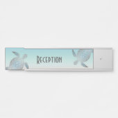 Schildkröten Beach Hotel Schreibtisch Name Plakat Türschild (Vorderseite )